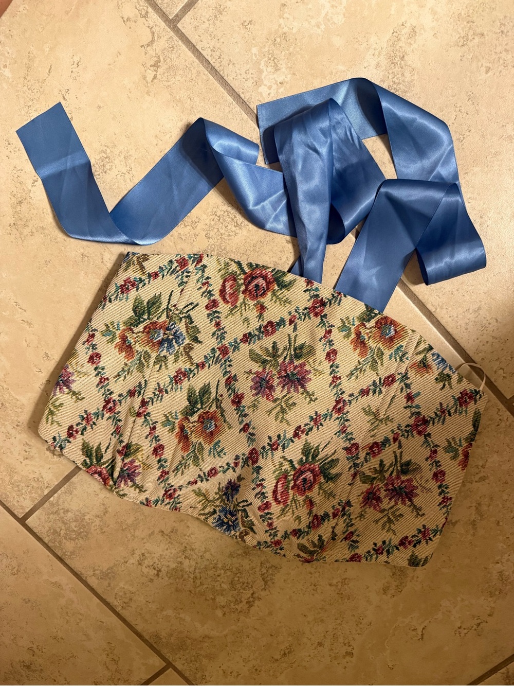 Floral corset crop top